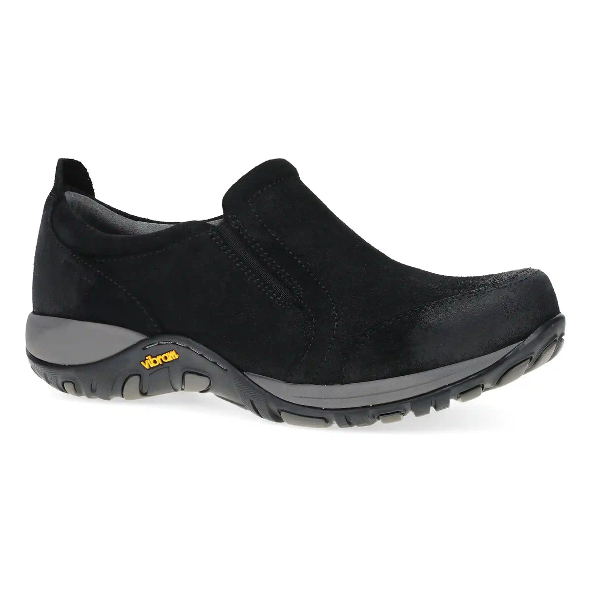 Pippy Wide Black Waterproof Burnished Suede