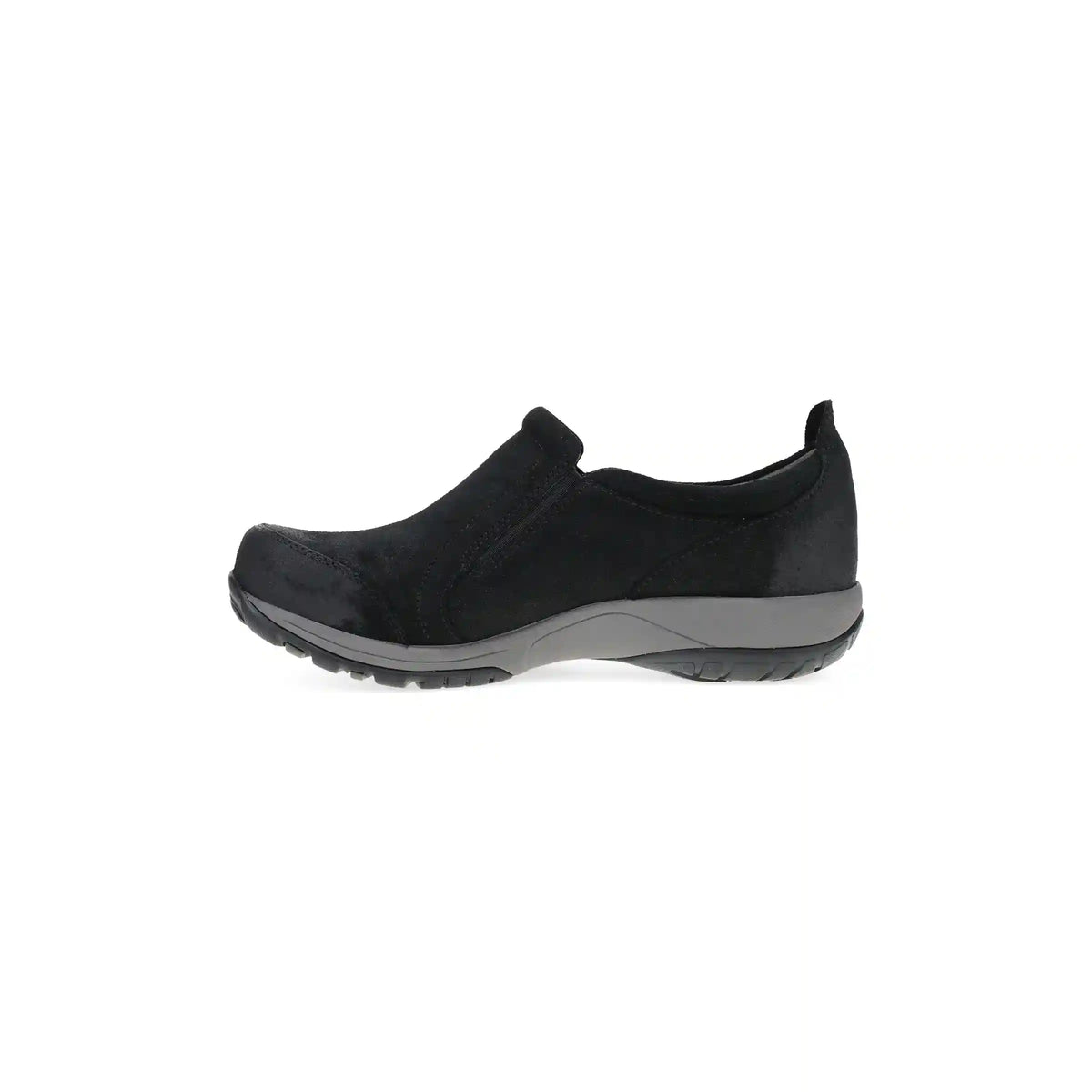 Pippy Wide Black Waterproof Burnished Suede