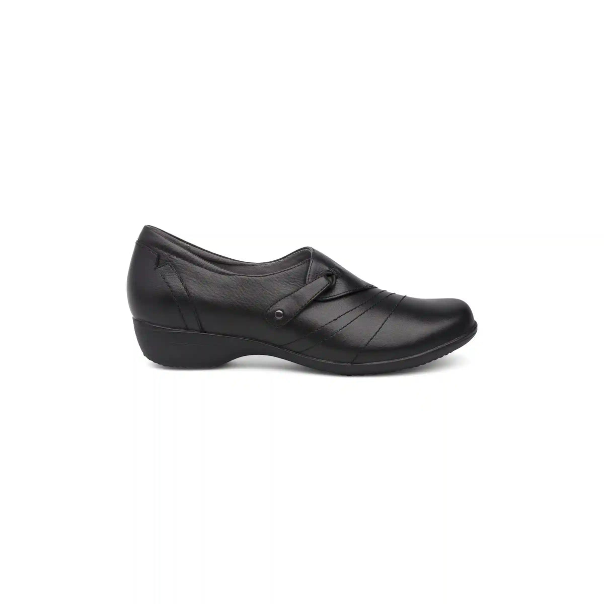 Franny Wide Black Leather